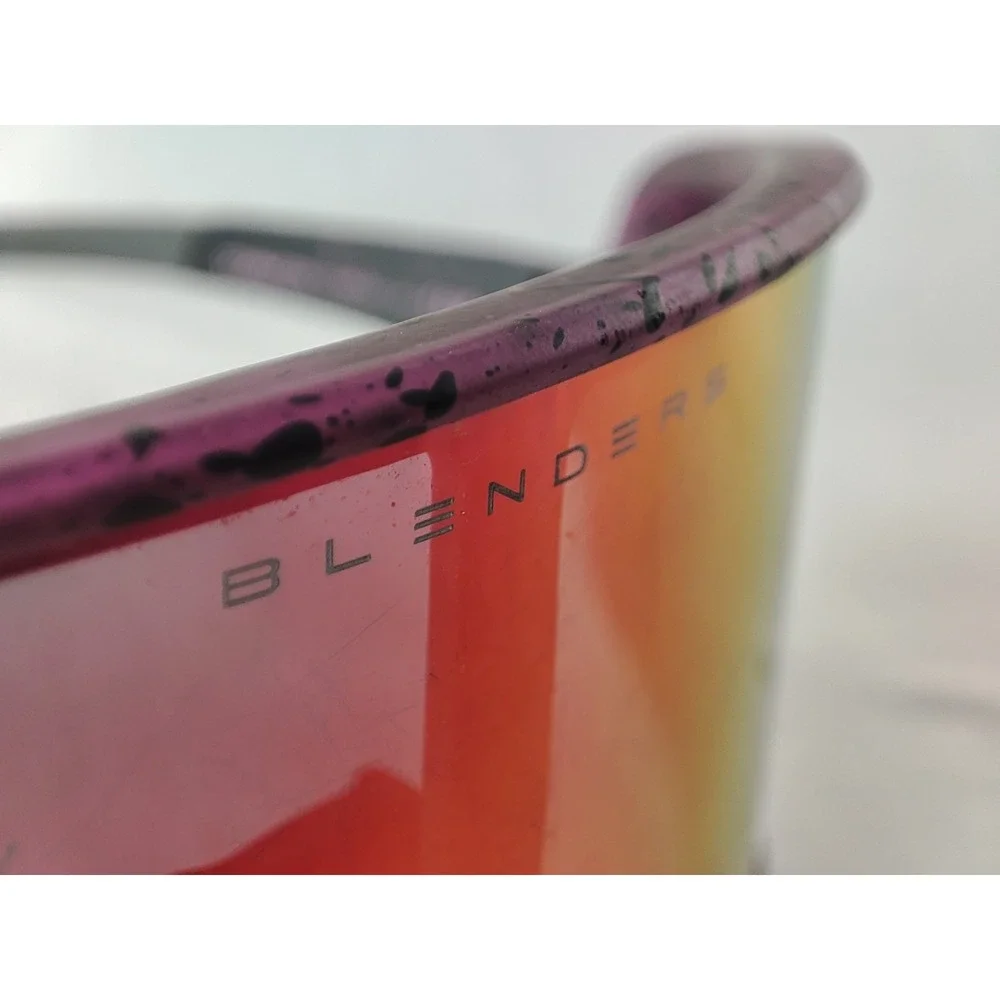 Blenders Eyewear Stormation Polarized Shield Sunglasses Purple‎ Splatter Mirror